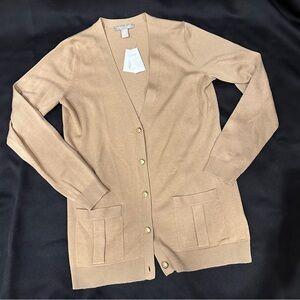 Banana Republic BR Camel colored V Neck Cardigan